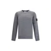 Stone Island Virgin Wool Sweater In Gray