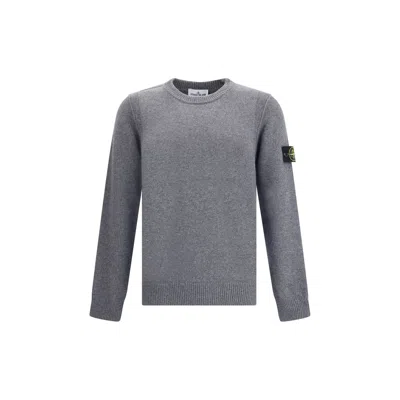 Stone Island Logoed Sweater In Gray