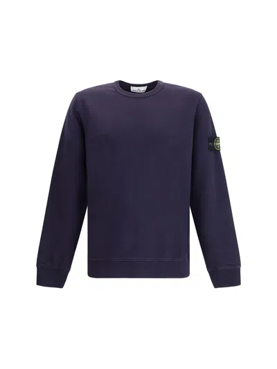 Stone Island Logoed Sweatshirt In Purple