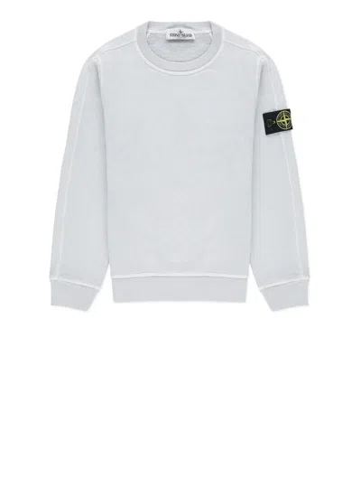 Stone Island Kids' Logoed Sweatshirt In Gray