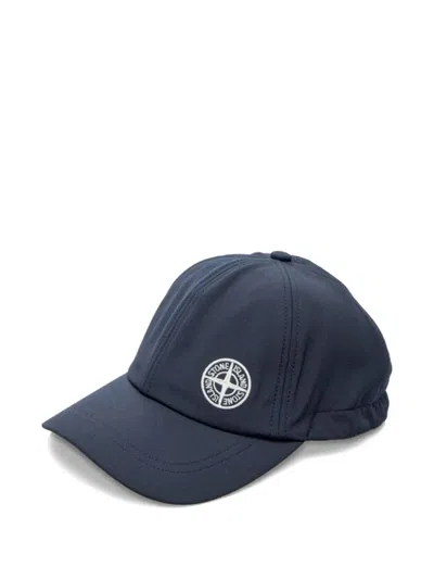 Stone Island Logo-embroidered Baseball Cap In Blue