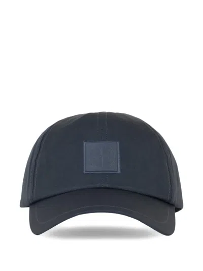 Stone Island Logo-patch Baseball Cap In Blue