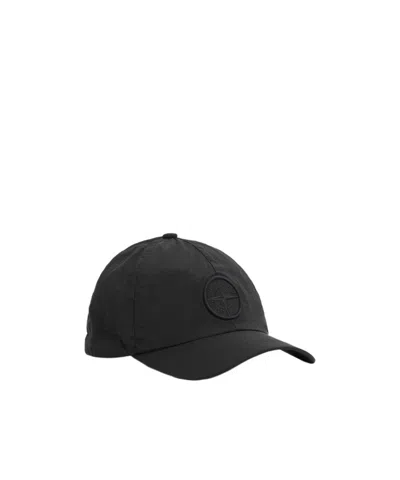 Stone Island Logo-patch Baseball Cap In Orange