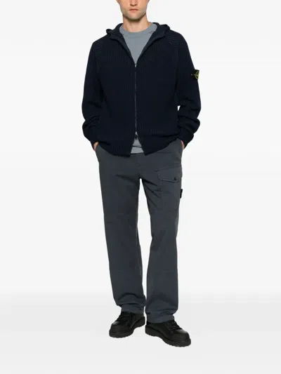 Stone Island Logo-patch Cargo Pants In Black