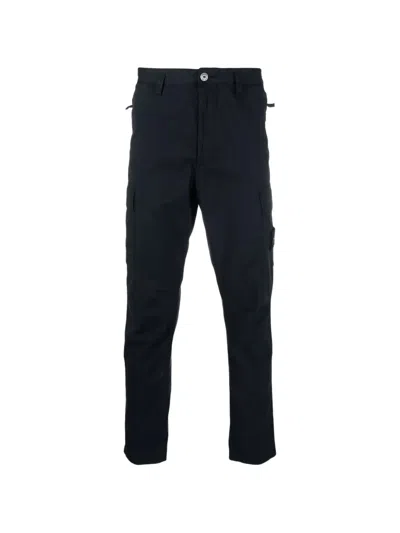 Stone Island Logo-patch Cargo Pants In Black