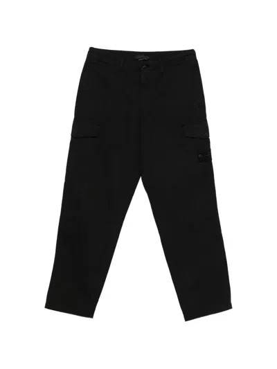 Stone Island Logo-patch Cargo Pants In Black