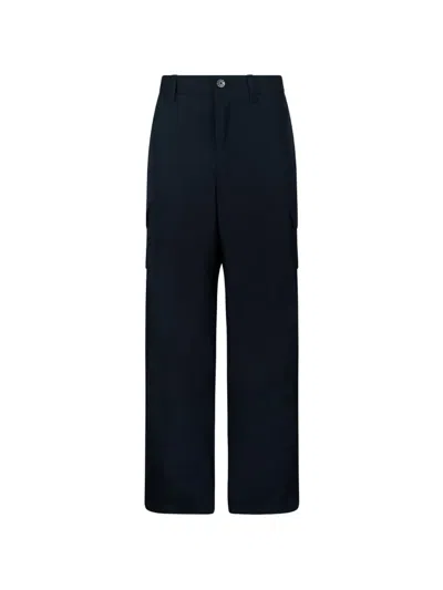 Stone Island Logo-patch Cargo Pants In Blue