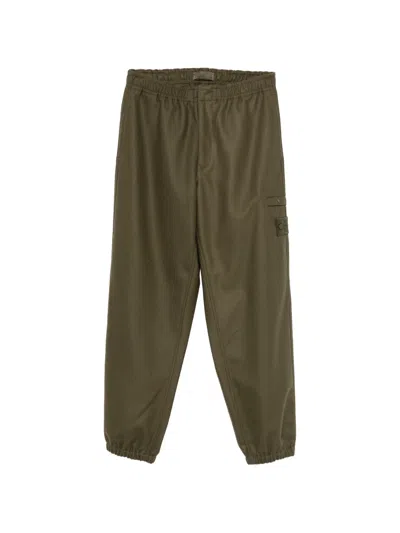 Stone Island Logo-patch Cargo Pants For Men In Green