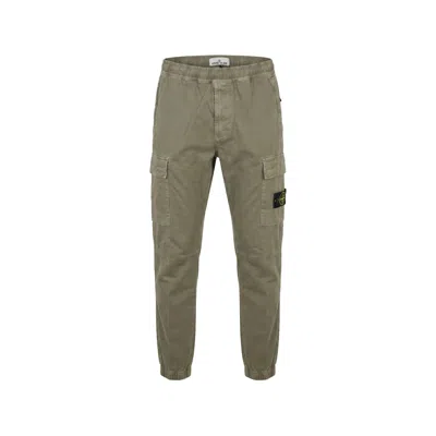 Stone Island Logo-patch Cargo Pants In Green
