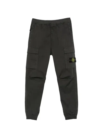 Stone Island Logo-patch Cargo Pants In Black