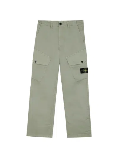 Stone Island Logo-patch Cargo Pants In Green
