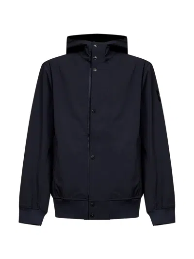 Stone Island Logo-patch Hooded Jacket In Animal Print
