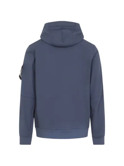 Stone Island Long-sleeved Zip-up Jacket In Blue