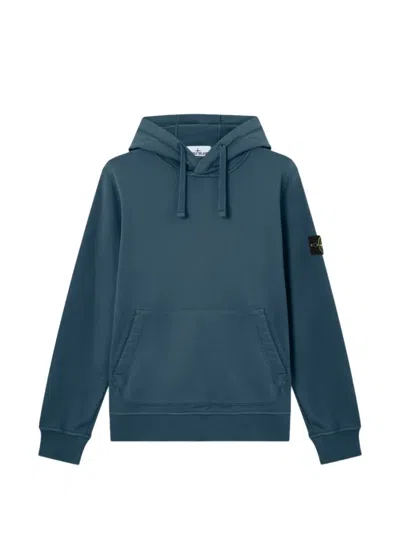Stone Island Regular-fit Hooded Sweatshirt With Pouch Pocket In Green