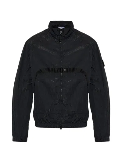 Stone Island Logo-patch Jacket In Black