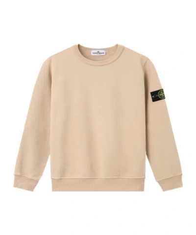 Stone Island Kids' Logo-patch Sweatshirt In Brown