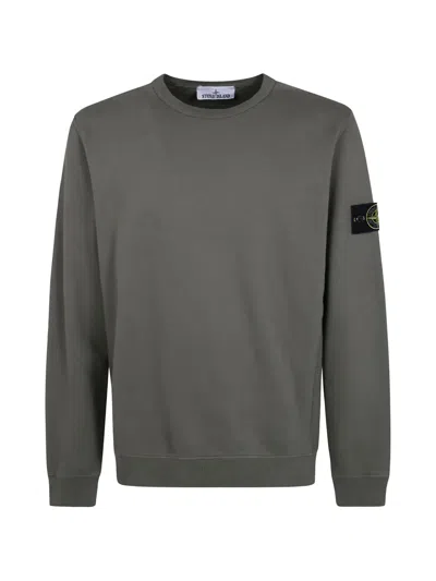 Stone Island Logo-patch Sweatshirt In Gray