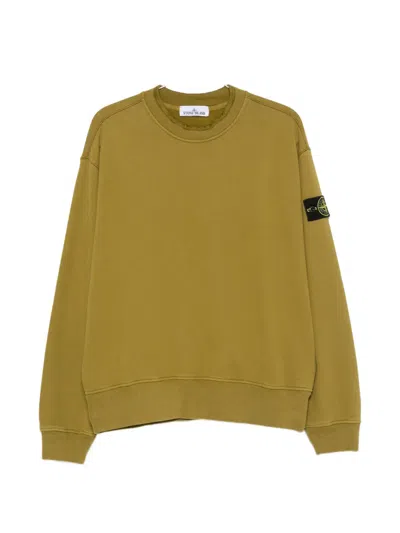 Stone Island Logo-patch Sweatshirt In Green