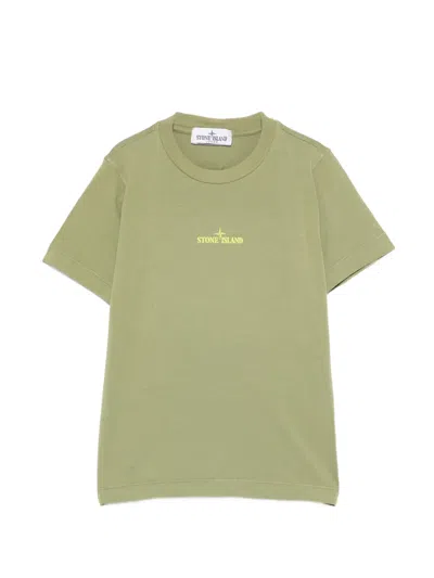 Stone Island Logo-print T-shirt In Green