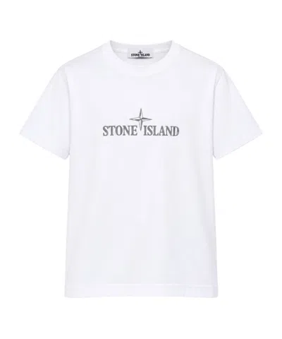 Stone Island Logo-print T-shirt In White
