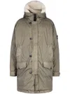 Stone Island Long Parka In Grey