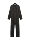 Stone Island Lightweight Nylon Canvas Jumpsuit In Lead Gray