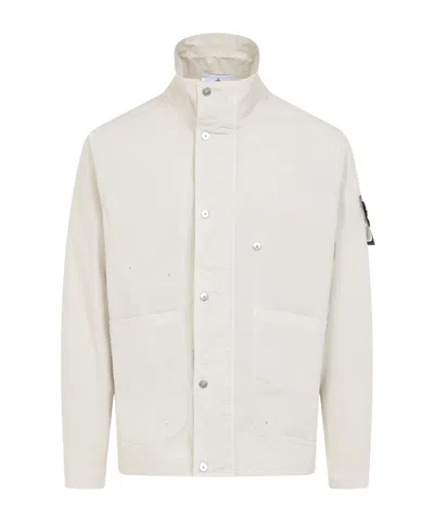 STONE ISLAND STONE ISLAND LOGO PATCH HIGH-NECK JACKET