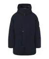Stone Island Tech Fabric Hooded Parka In Blue