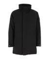 Stone Island Black Stretch Polyester Padded Jacket In Black