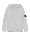 Stone Island Long Sleeve Hooded Sweater In Gray