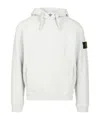 Stone Island Organic Cotton Hoodie In White