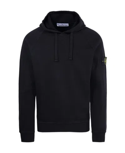 STONE ISLAND LOGO-PATCH DRAWSTRING PULLOVER HOODIE