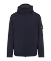 Stone Island Soft Shell Padded Jacket With Waterproof And Windproof Membrane In Blue