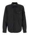 Stone Island Black Garment-dyed Insulated Jacket In Black