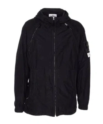 Stone Island Long Sleeve Jacket In Black