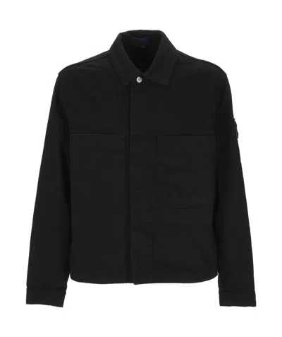 Stone Island Long Sleeve Jacket In Black