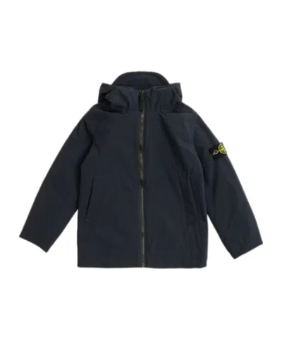 Stone Island Kids' Long Sleeve Jacket In Blue