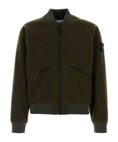 Stone Island Zip-pocket Bomber Jacket In Green