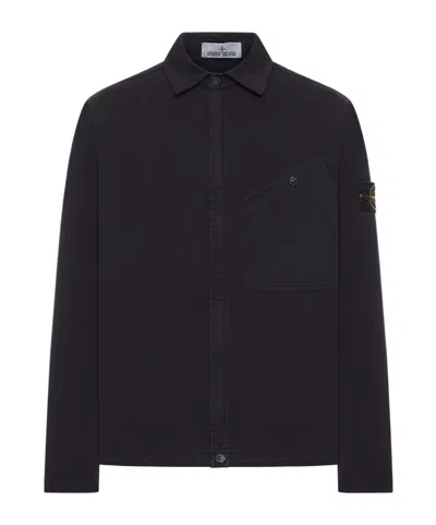 Stone Island Long Sleeve Shirt In Black