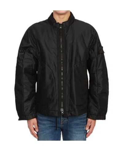 Stone Island Long-sleeve Padded Zipped Jacket In Black