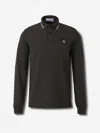Stone Island Long Sleeve Polo In Brown