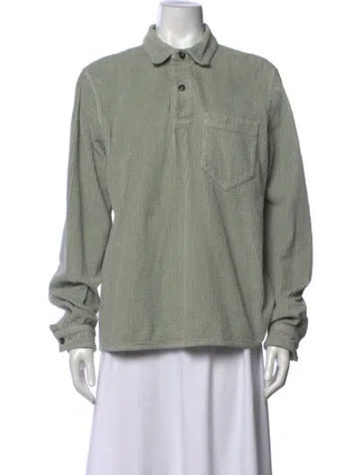 Pre-owned Stone Island Long Sleeve Polo In Green