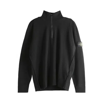 Pre-owned Stone Island Long-sleeve Polo Shirt  'black' | Men's Size S