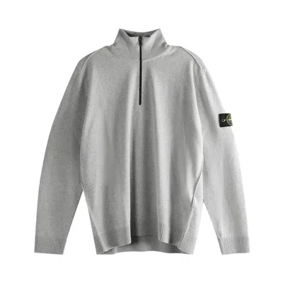 Pre-owned Stone Island Long-sleeve Polo Shirt 'melange Pearl Grey' | Men's Size S In Gray
