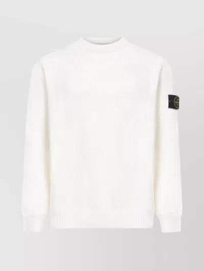 STONE ISLAND LONG SLEEVE RIBBED CREW NECK SWEATER