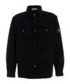 Stone Island Comfortable Overshirt With Pockets And Press Studs In Black