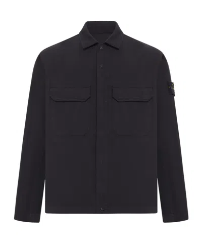 Stone Island Long Sleeve Shirt In Black