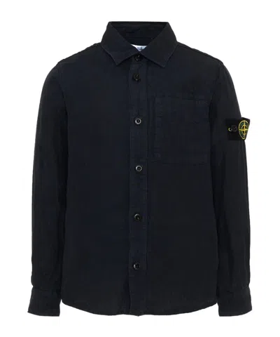 Stone Island Long Sleeve Shirt In Blue