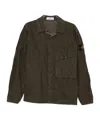 Stone Island Ribbed Corduroy Shirt Jacket In Brown