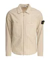 Stone Island Long Sleeve Shirt Jacket In Sand-colored